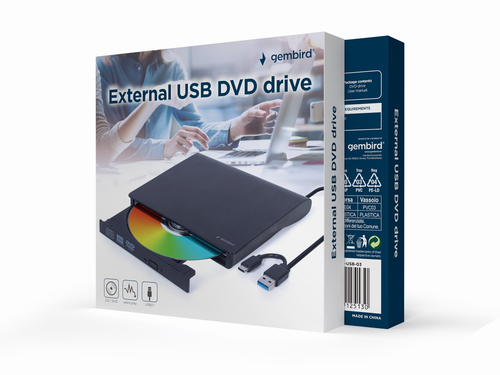 Masterizzatore Masterizzatore Gembird DVD USB 03 External Black (ord.min.1.00 unità)