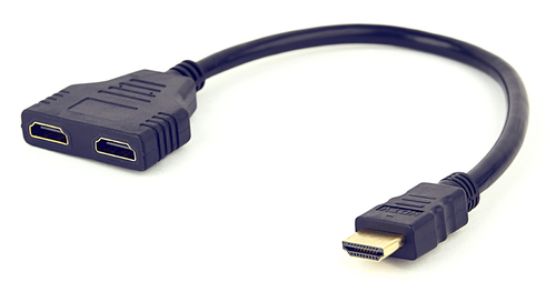 Cavo HDMI Cavo HDMI Gembird DSP 2PH4 04 CABLEXPERT Passive dual port Black (ord.min.1.00 unità)
