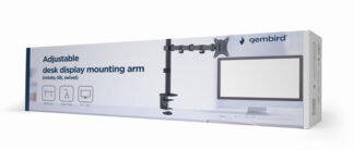 Supporto monitor TV scrivania Supporto monitor TV scrivania Gembird MA D1 01 Adjustable Black (ord.min.1.00 unità)