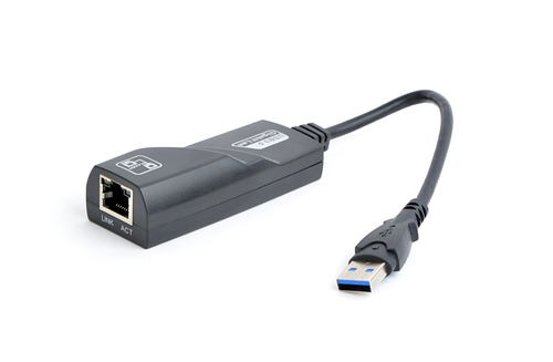 Adattatore di rete Adattatore di rete Gembird NIC U3 02 USB 3.0 Black (ord.min.1.00 unità)