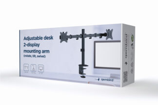 Supporto monitor TV scrivania Supporto monitor TV scrivania Gembird MA D2 01 Dual Black (ord.min.1.00 unità)