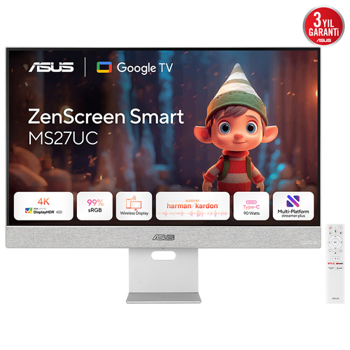 Monitor Monitor Asus 90LM0A3H B01O70 ZENSCREEN Smart MS27UC Silver (ord.min.1.00 unità)