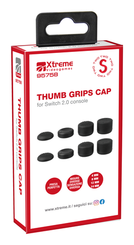 Grip Gamepad Grip Gamepad Xtreme 95758 SWITCH 2 Thumb Grips Cap Black (ord.min.1.00 unità)