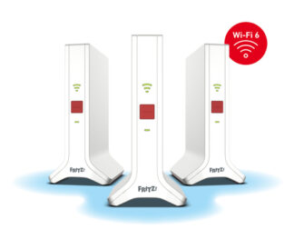 Repeater Wi Fi Repeater Fritz! 20003109 MESH Set 4200 3 pack White e Red (ord.min.1.00 unità)