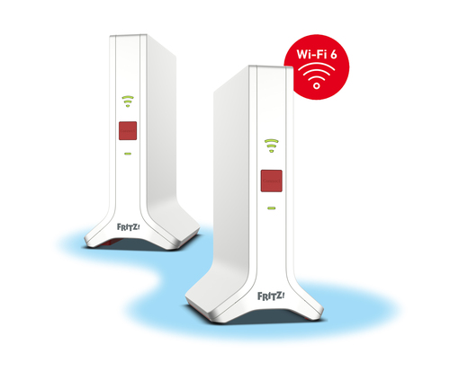 Repeater Wi Fi Repeater Fritz! 20003110 MESH Set 4200 2 pack White e Red (ord.min.1.00 unità)