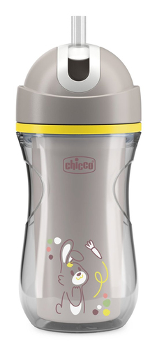 Tazza bimbo Tazza bimbo termica con cannuccia Chicco 00069913500000 SPORT CUP Grig (ord.min.1.00 unità)