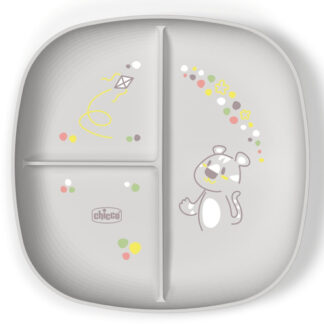 Piatto fondo bimbo Piatto fondo bimbo Chicco 00016003350000 porzionato 3P Grigio (ord.min.1.00 unità)