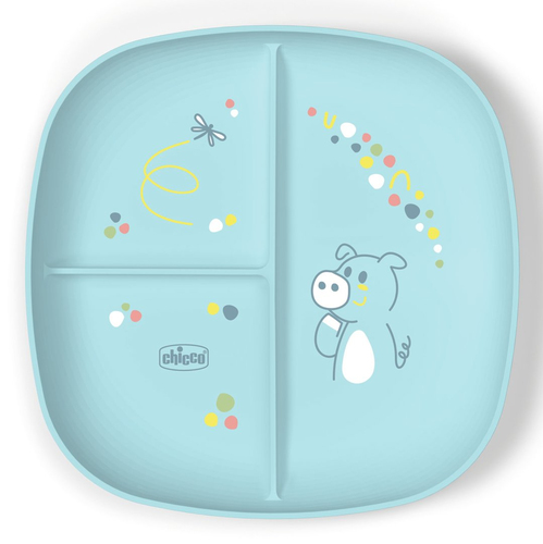 Piatto fondo bimbo Piatto fondo bimbo Chicco 00016003250000 porzionato 3P Azzurro (ord.min.1.00 unità)