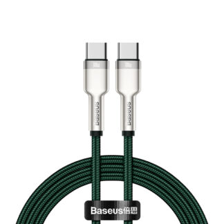 Cavo USB C Cavo USB C Baseus CATJK D06 CAFULE 100W Metal Green e Silver (ord.min.1.00 unità)