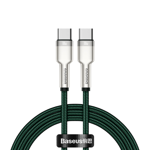Cavo USB C Cavo USB C Baseus CATJK D06 CAFULE 100W Metal Green e Silver (ord.min.1.00 unità)