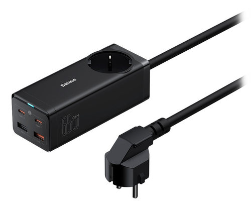 Caricabatterie USB Caricabatterie Baseus PSZM000901 POWERSTRIP GaN3 Pro 65W Black (ord.min.1.00 unità)