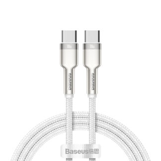 Cavo USB C Cavo USB C Baseus CATJK D02 CAFULE 100W Metal White e Silver (ord.min.1.00 unità)