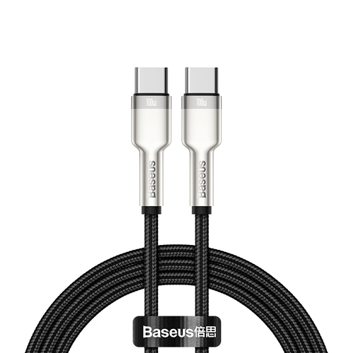 Cavo USB C Cavo USB C Baseus CATJK D01 CAFULE 100W Metal Black e Silver (ord.min.1.00 unità)