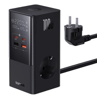 Presa filtrata Presa filtrata Baseus E00023609113 00 POWERCOMBO Tower 100W Black (ord.min.1.00 unità)