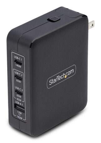 Caricabatterie USB Caricabatterie Startech.Com 3114GCU WALL CHARGER 140W GaN Black (ord.min.1.00 unità)