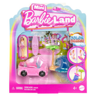 Set bambola Set bambola Mattel HYF38 BARBIE LAND Mini con veicolo color change Ass (ord.min.1.00 unità)