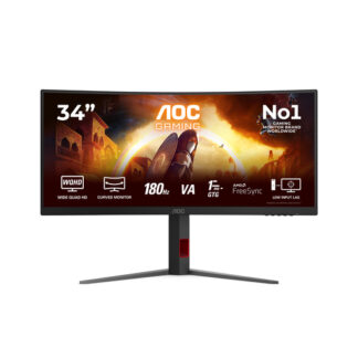 Monitor Aoc CU34G4 Curvo Black e Red Monitor (ord.min.1.00unità)