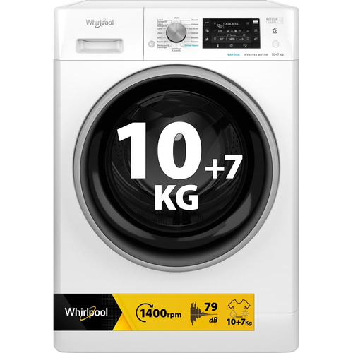 Lavasciuga libera installazione Lavasciuga Whirlpool 869991707320 6 SENSO FFWDD 107448 WBS IT White (ord.min.1.00 unità)
