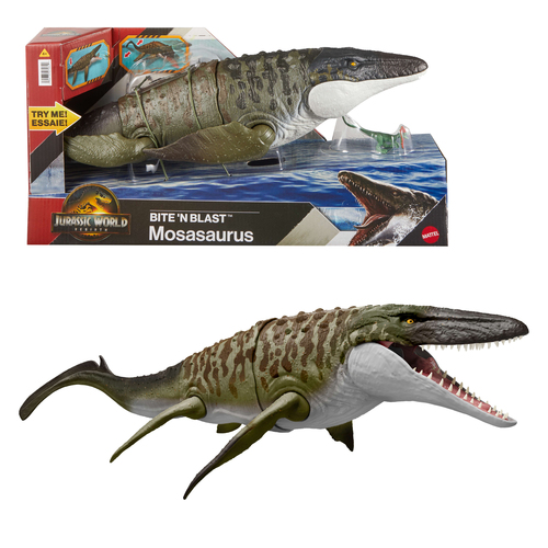 Animale giocattolo Animale giocattolo Mattel JCH00 JURASSIC WORLD REBIRTH Mosasaurus Bite (ord.min.1.00 unità)