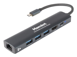 Hub multiporta HUB Hamlet HDKC PD220 USB C Docking Station Gray (ord.min.1.00 unità)