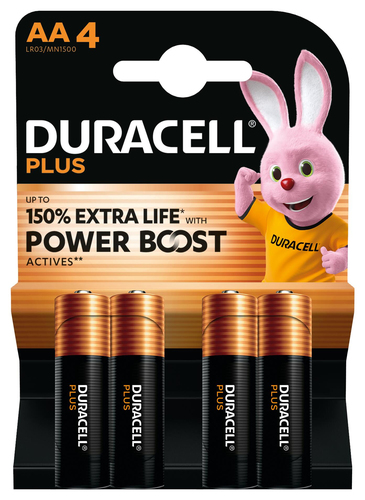 Batteria Stilo AA Batteria Stilo AA Duracell DU0103 PLUS Power Boost (ord.min.1.00 unità)