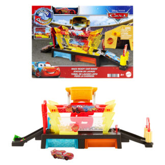 Playset pista Playset Autolavaggio Corsa Color Change con Saetta McQueen Mattel JBM7 (ord.min.1.00 unità)