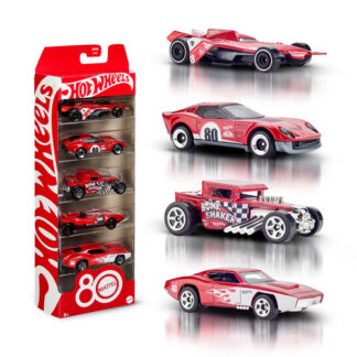 Set auto modelli Set auto modelli Mattel JGK08 HOT WHEELS 80° anniversario Rosso (ord.min.1.00 unità)