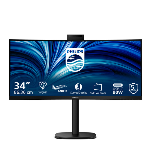Monitor Monitor Philips 34B2U3600CH 00 3000 SERIES Curvo Black (ord.min.1.00 unità)