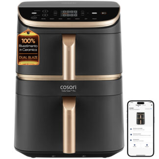 Friggitrice ad aria Cosori KOSP0040EUN Smart Turbo Tower Pro Black e G Friggitrice ad aria (ord.min.1.00unità)