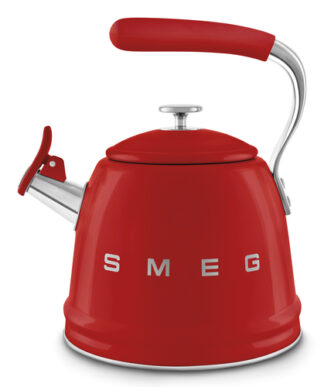 Bollitore Smeg WKF01RD 50 STYLE con fischietto Rosso Bollitore (ord.min.1.00unità)