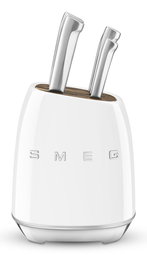 Ceppo con coltelli Smeg KBSF02WH 50 STYLE Bianco Ceppo con coltelli (ord.min.1.00unità)