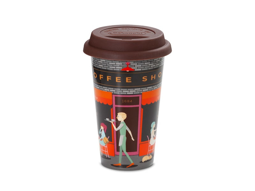 Tazza termica Tazza termica De Longhi 5513284501 DLSC066 Coffe Shop Multicolore (ord.min.1.00 unità)