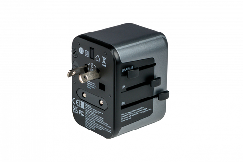 Adattatore da viaggio Adattatore da viaggio Verbatim 49545 Universal 2 porte USB UTA 03 Blac (ord.min.1.00 unità)