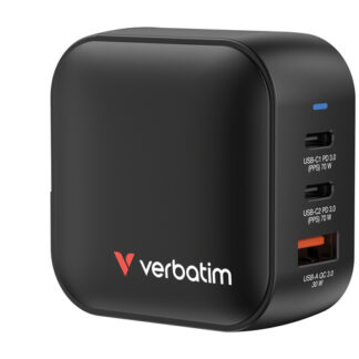 Caricabatterie USB Caricabatterie Verbatim 32229 70W GaN Triple Black (ord.min.1.00 unità)