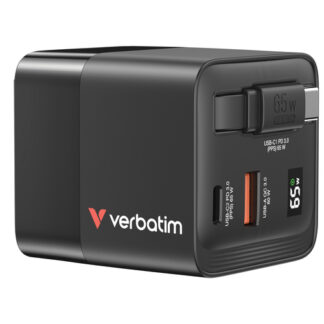 Caricabatterie USB Caricabatterie Verbatim 32217 65W Gan Dual Black (ord.min.1.00 unità)