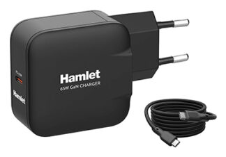 Caricabatterie USB Caricabatterie Hamlet XPDG 65WC20 65W GaN Black (ord.min.1.00 unità)