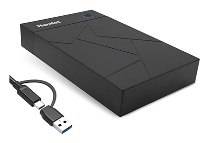 Box esterno hard disk Box esterno hard disk Hamlet HXD3U6G AC 3.2 Storage Station Black (ord.min.1.00 unità)