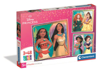 Puzzle Puzzle Clementoni 25064 DISNEY PRINCESS Super Color (ord.min.1.00 unità)