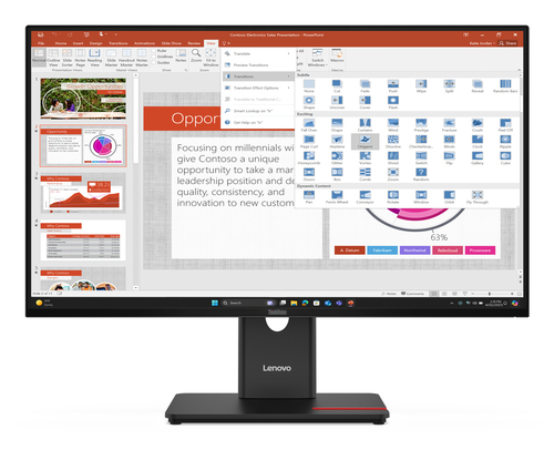 Monitor Monitor Lenovo 64A5MAT6EU THINKVISION T27 40 Eclipse black (ord.min.1.00 unità)