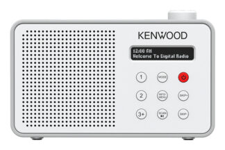 Radio Radio Kenwood CR M25DAB W DAB+ Automatic Safety Alert White e Silver (ord.min.1.00 unità)