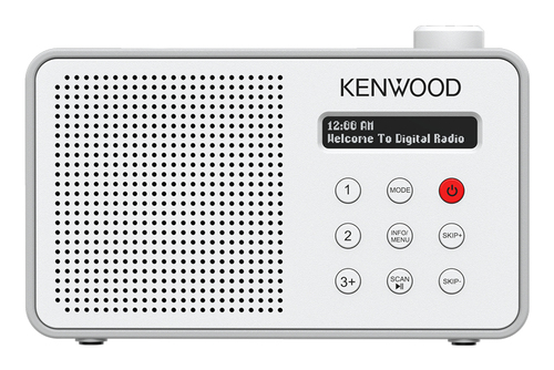 Radio Radio Kenwood CR M25DAB W DAB+ Automatic Safety Alert White e Silver (ord.min.1.00 unità)