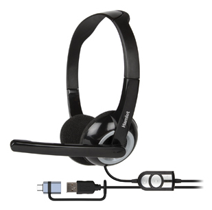 Cuffie microfono filo Cuffie microfono filo Hamlet HHEADMUS CX SMART USB Black e Silver (ord.min.1.00 unità)
