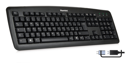 Tastiera computer Tastiera computer Hamlet XKKITA2 CX Soft Touch Black (ord.min.1.00 unità)