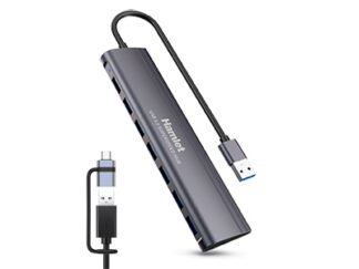 Hub USB Hub USB Hamlet XHUB 07A3CX 3.0 Gray (ord.min.1.00 unità)