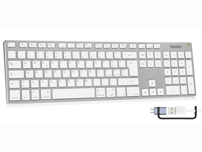 Tastiera computer Tastiera computer Hamlet XKKITA MCX Mac Board Silver (ord.min.1.00 unità)