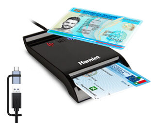 Lettore smart card Lettore smart card Hamlet HUSCR NFCX CIE 3.0 Black (ord.min.1.00 unità)