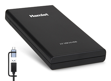 Box esterno hard disk Box esterno hard disk Hamlet HXD25U30 CX 3.0 Mobile Station Black (ord.min.1.00 unità)