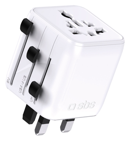 Adattatore da viaggio Adattatore da viaggio Sbs TEADAPTUNI Universal White (ord.min.1.00 unità)