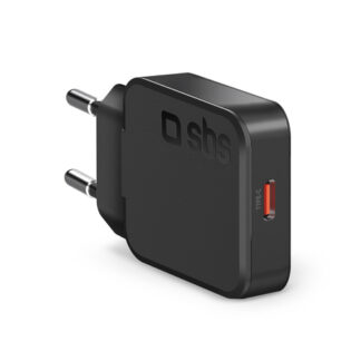 Caricabatterie USB Caricabatterie Sbs TETRGAN1C20SLIM SLIM WALL CHARGER 20W Black (ord.min.1.00 unità)