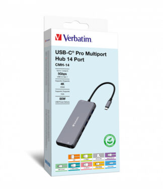 Hub multiporta HUB Verbatim 32154 CMH 14 Gray (ord.min.1.00 unità)